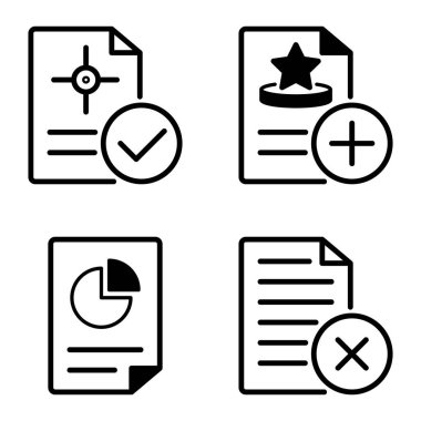 Doktor 1-2 Düz Simge Seti Beyaz Arkaplanda İzole Edildi