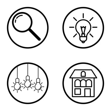 Daireler 1-2 Düz Simge Seti Beyaz Arkaplanda İzole Edildi