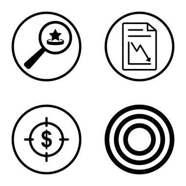 Daireler 1-2 Düz Simge Seti Beyaz Arkaplanda İzole Edildi