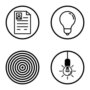 Daireler 1-2 Düz Simge Seti Beyaz Arkaplanda İzole Edildi