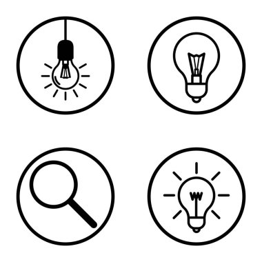 Daireler 1-2 Düz Simge Seti Beyaz Arkaplanda İzole Edildi