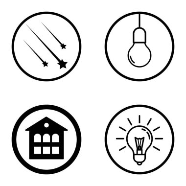 Daireler 1-2 Düz Simge Seti Beyaz Arkaplanda İzole Edildi