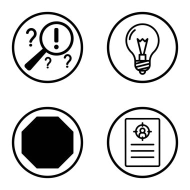 Daireler 1-2 Düz Simge Seti Beyaz Arkaplanda İzole Edildi