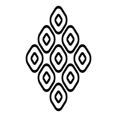 Rhombus Elmas Pastil Düz Simgesi Beyaz Arkaplanda İzole Edildi