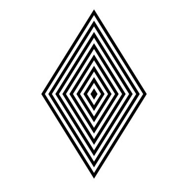 Rhombus Elmas Pastil Düz Simgesi Beyaz Arkaplanda İzole Edildi