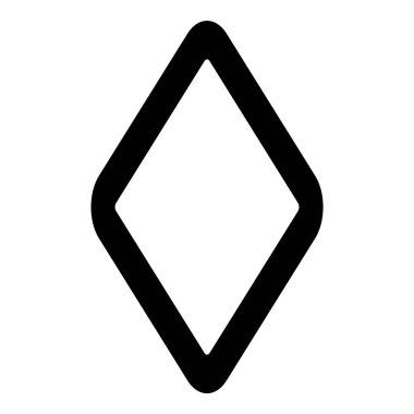 Rhombus Elmas Pastil Düz Simgesi Beyaz Arkaplanda İzole Edildi