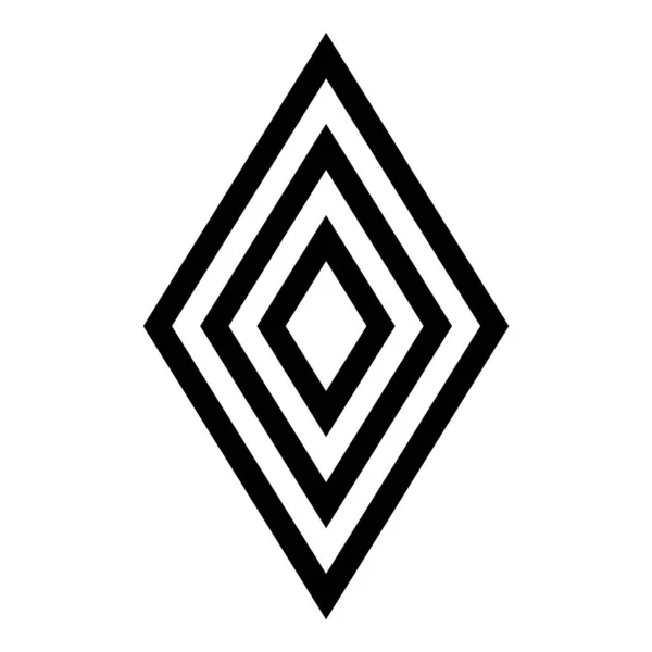 Rautendiamant Rauten Ikone Auf Weißem Hintergrund — Stockvektor
