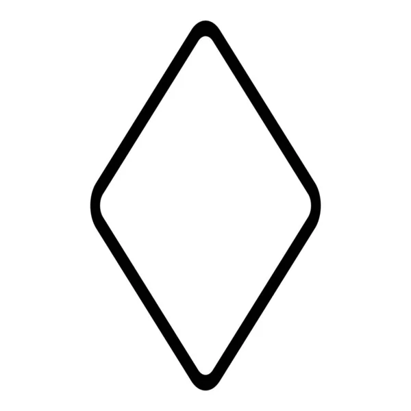 Ромб Діамантова Лозанна Плоска Ікона Ізольована Білому Тлі — стоковий вектор