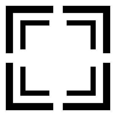 Reticle Optik Görüş Düz Simgesi Beyaz Arkaplanda İzole Edildi