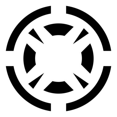 Reticle Optik Görüş Düz Simgesi Beyaz Arkaplanda İzole Edildi