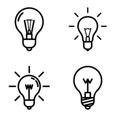 Ampuller 1-3 Düz Simge Seti Beyaz Arkaplanda İzole Edildi