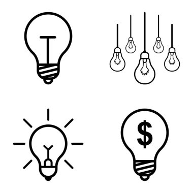 Ampuller 1-3 Düz Simge Seti Beyaz Arkaplanda İzole Edildi