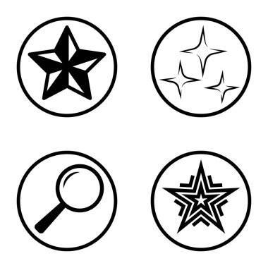 Daireler 1-2 Düz Simge Seti Beyaz Arkaplanda İzole Edildi