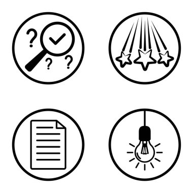 Daireler 1-2 Düz Simge Seti Beyaz Arkaplanda İzole Edildi