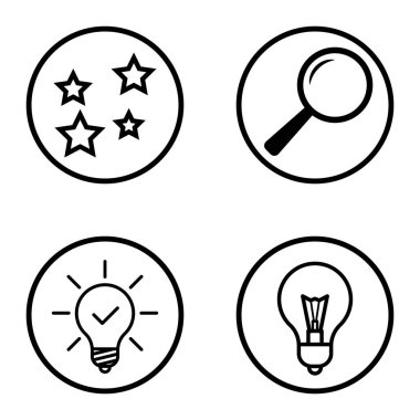 Daireler 1-2 Düz Simge Seti Beyaz Arkaplanda İzole Edildi