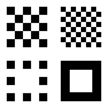 Kare Düz Simge Seti Beyaz Arkaplanda İzole Edildi