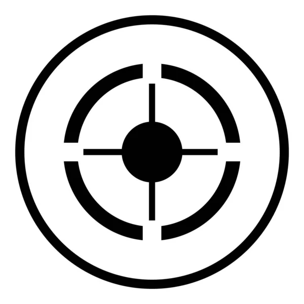 Reticle Scope Optical Sight Flat Icon Isolated White Background — Stock Vector