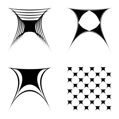 Soyut _ trapez Düz Simge Seti Beyaz Arkaplanda İzole Edildi