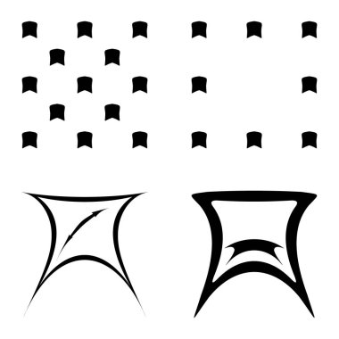 Soyut _ trapez Düz Simge Seti Beyaz Arkaplanda İzole Edildi