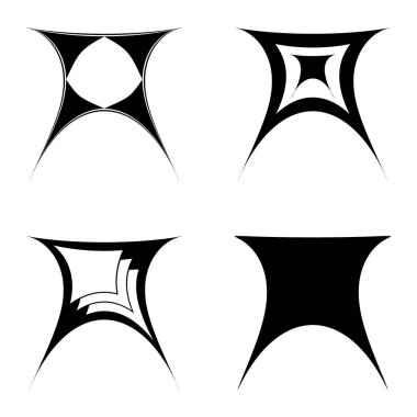 Soyut _ trapez Düz Simge Seti Beyaz Arkaplanda İzole Edildi