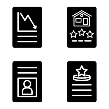 Docs1-2g + Düz Simge Seti Beyaz Arkaplanda İzole Edildi