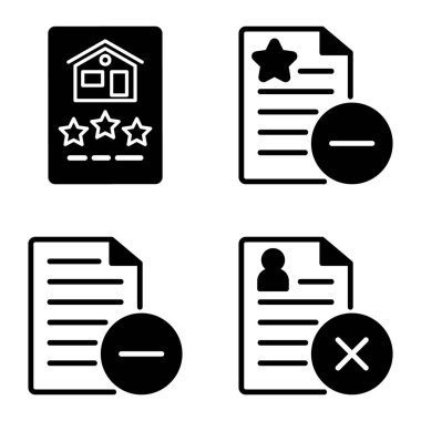 Docs1-2g + Düz Simge Seti Beyaz Arkaplanda İzole Edildi