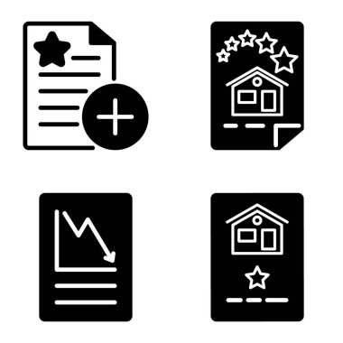 Docs1-2g + Düz Simge Seti Beyaz Arkaplanda İzole Edildi