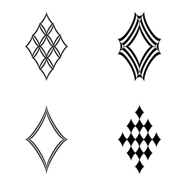 Rhombic _ star2 Düz Simge Seti Beyaz Arkaplanda İzole Edildi