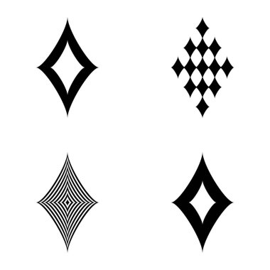 Rhombic _ star2 Düz Simge Seti Beyaz Arkaplanda İzole Edildi