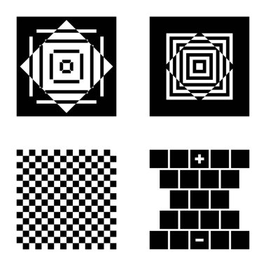 Kare 2 Düz Simge Seti Beyaz Arkaplanda İzole Edildi