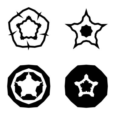 Wavestar Düz Simge Seti Beyaz Arkaplanda İzole Edildi