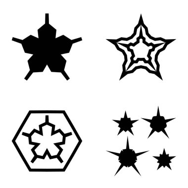 Wavestar Düz Simge Seti Beyaz Arkaplanda İzole Edildi