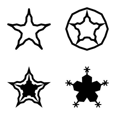 Wavestar Düz Simge Seti Beyaz Arkaplanda İzole Edildi