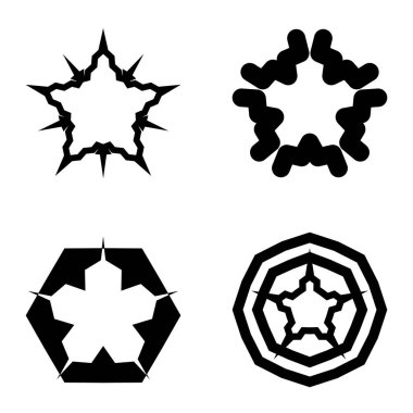 Wavestar Düz Simge Seti Beyaz Arkaplanda İzole Edildi