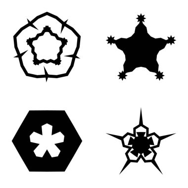 Wavestar Düz Simge Seti Beyaz Arkaplanda İzole Edildi