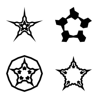 Wavestar Düz Simge Seti Beyaz Arkaplanda İzole Edildi