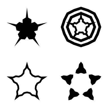 Wavestar Düz Simge Seti Beyaz Arkaplanda İzole Edildi