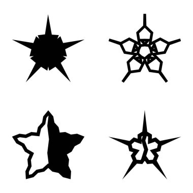 Wavestar Düz Simge Seti Beyaz Arkaplanda İzole Edildi