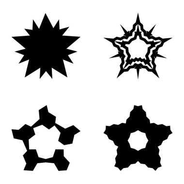 Wavestar Düz Simge Seti Beyaz Arkaplanda İzole Edildi