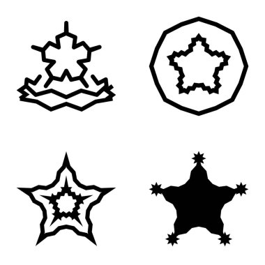 Wavestar Düz Simge Seti Beyaz Arkaplanda İzole Edildi