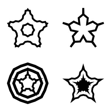 Wavestar Düz Simge Seti Beyaz Arkaplanda İzole Edildi