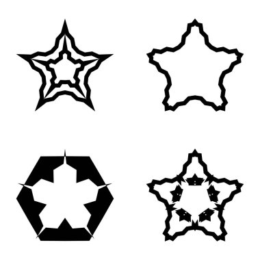 Wavestar Düz Simge Seti Beyaz Arkaplanda İzole Edildi