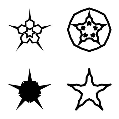 Wavestar Düz Simge Seti Beyaz Arkaplanda İzole Edildi