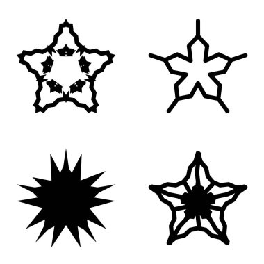 Wavestar Düz Simge Seti Beyaz Arkaplanda İzole Edildi