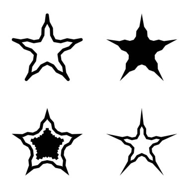 Wavestar Düz Simge Seti Beyaz Arkaplanda İzole Edildi