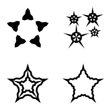 Wavestar Düz Simge Seti Beyaz Arkaplanda İzole Edildi