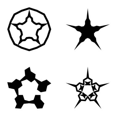 Wavestar Düz Simge Seti Beyaz Arkaplanda İzole Edildi