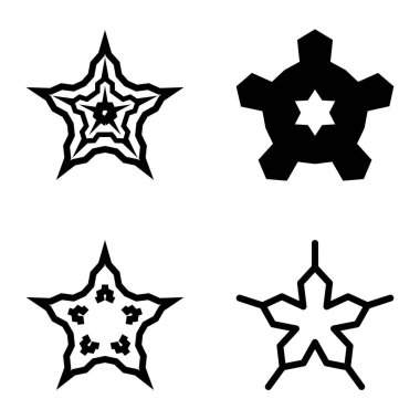 Wavestar Düz Simge Seti Beyaz Arkaplanda İzole Edildi