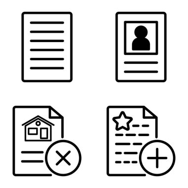 Doktor 1-2 Düz Simge Seti Beyaz Arkaplanda İzole Edildi