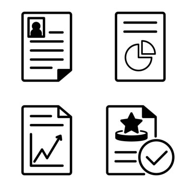 Doktor 1-2 Düz Simge Seti Beyaz Arkaplanda İzole Edildi